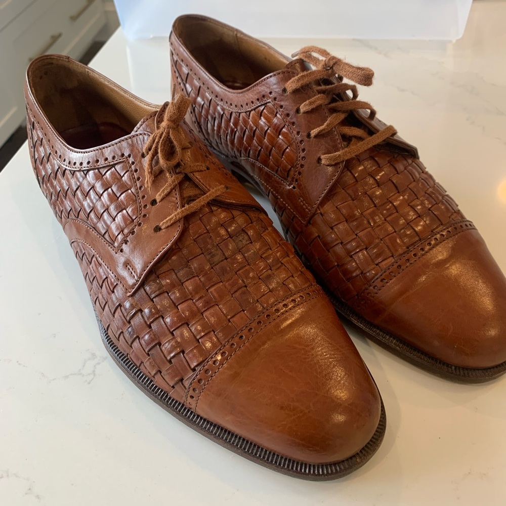 Mens Bruno Magli brown leather shoes
